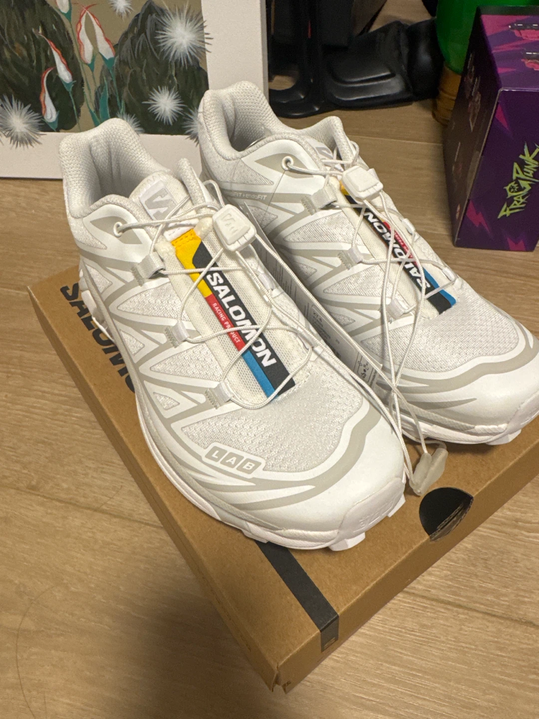 Salomon XT-6 Sneakers White Lunar Rock Size 6.5 US Women's