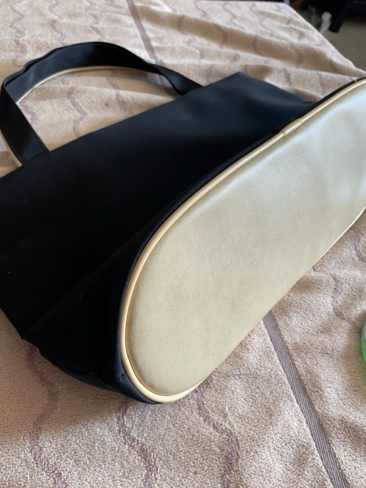 Black Tote Bag with Tan Trim - photo 3