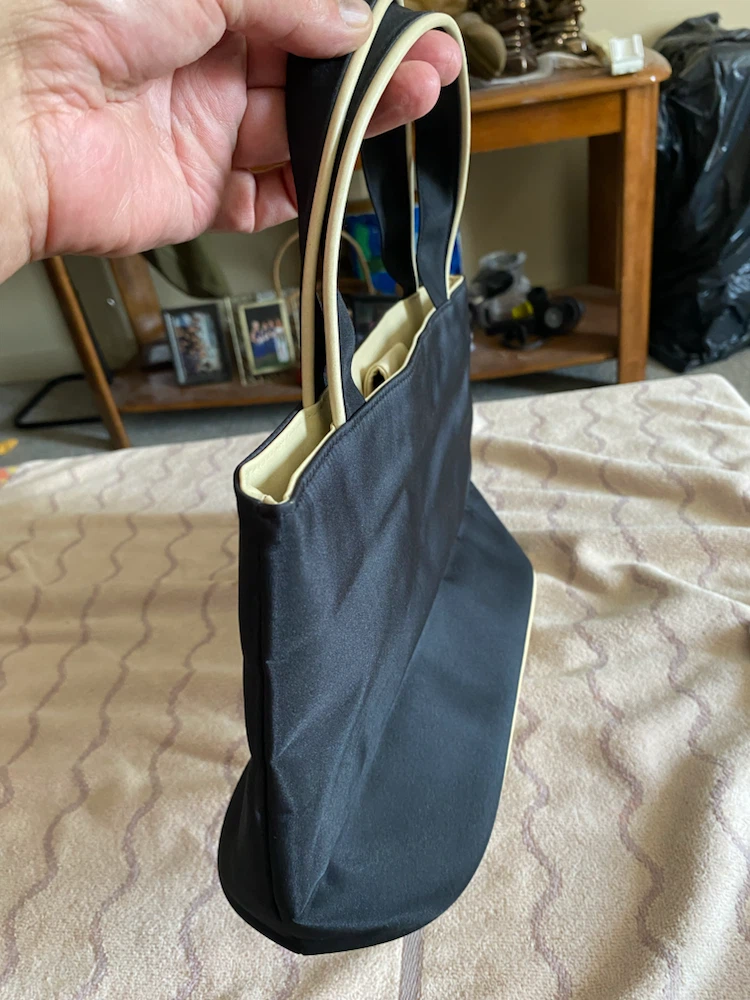 Black Tote Bag with Tan Trim - photo 5