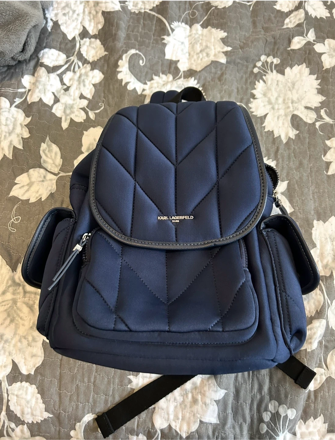 Karl Lagerfeld Quilted Backpack - Navy