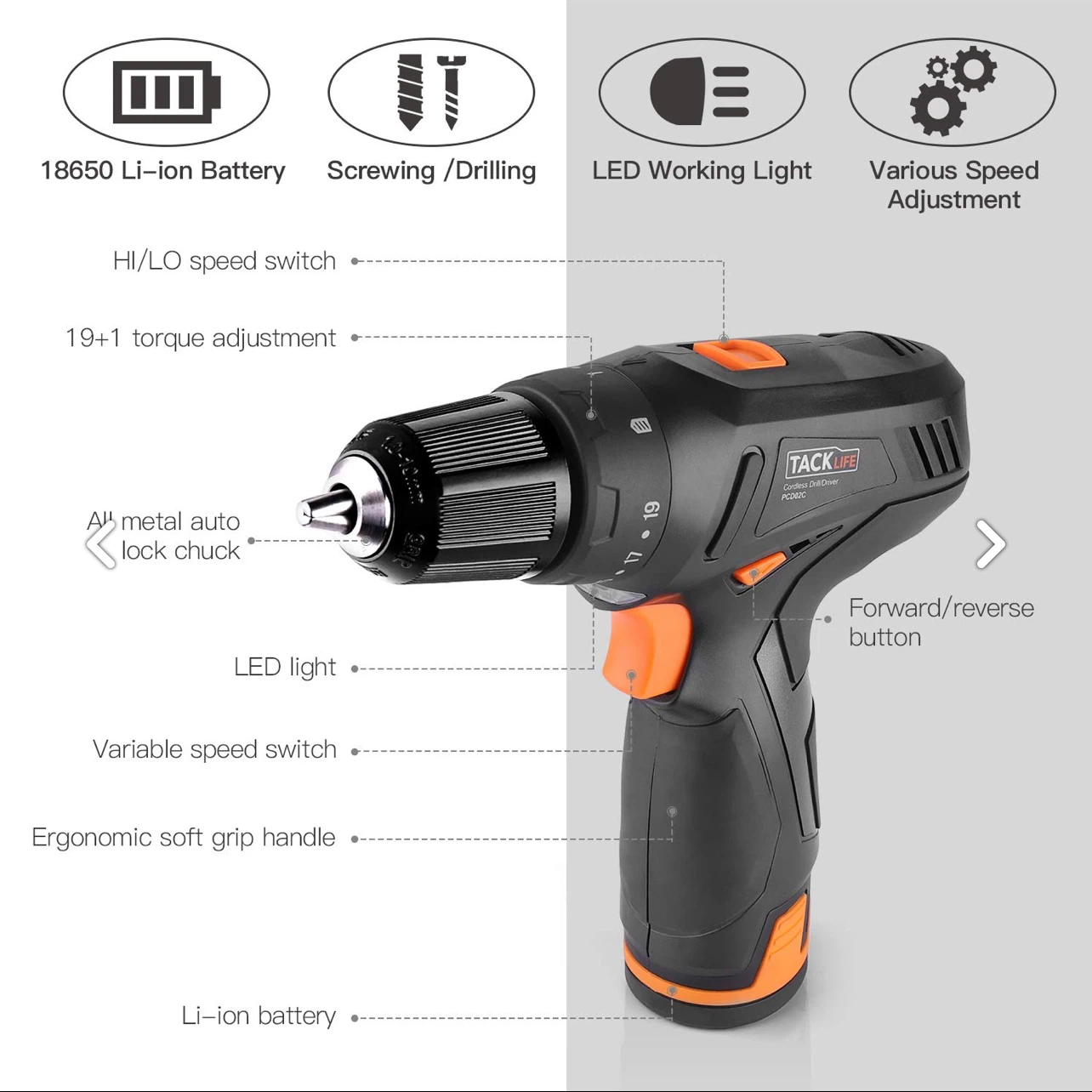 12V Power Drill Set with 32-Piece Bits - Perfect for Home DIY - photo 3