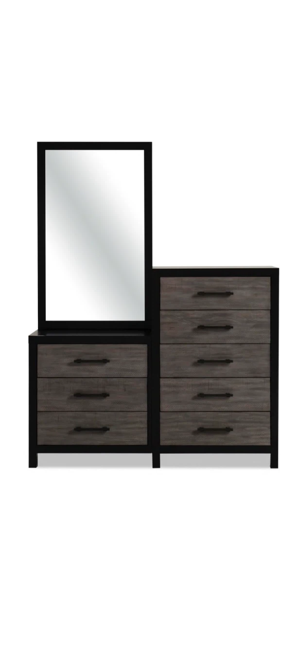 Wooden Dresser with Mirror