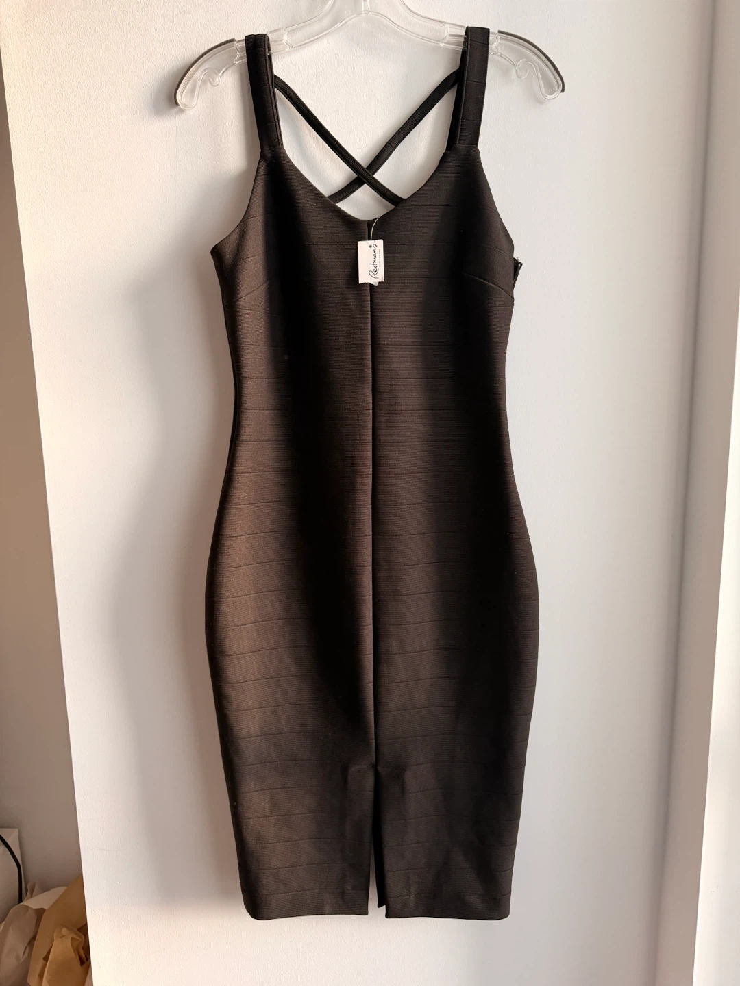 Reitmans Black Criss-Cross Strap Mini Dress Size 2
