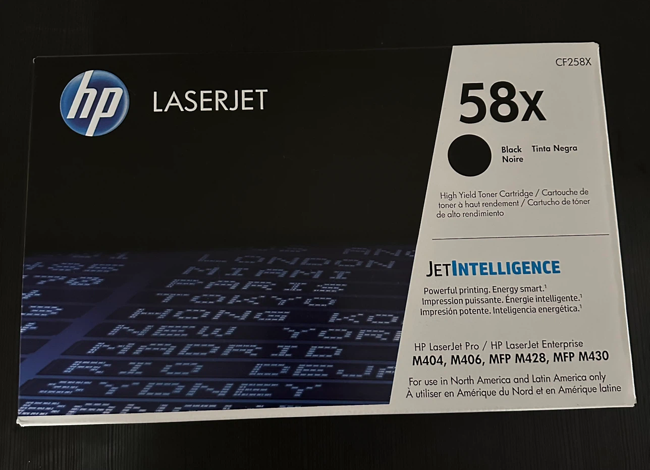 HP 58x High Yield Black Toner Cartridge CF258X