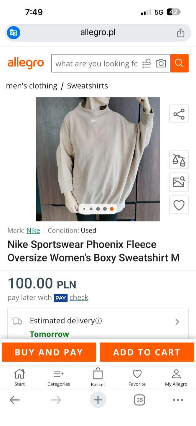 Nike Women's Oversized Fleece Mock Neck - photo 3