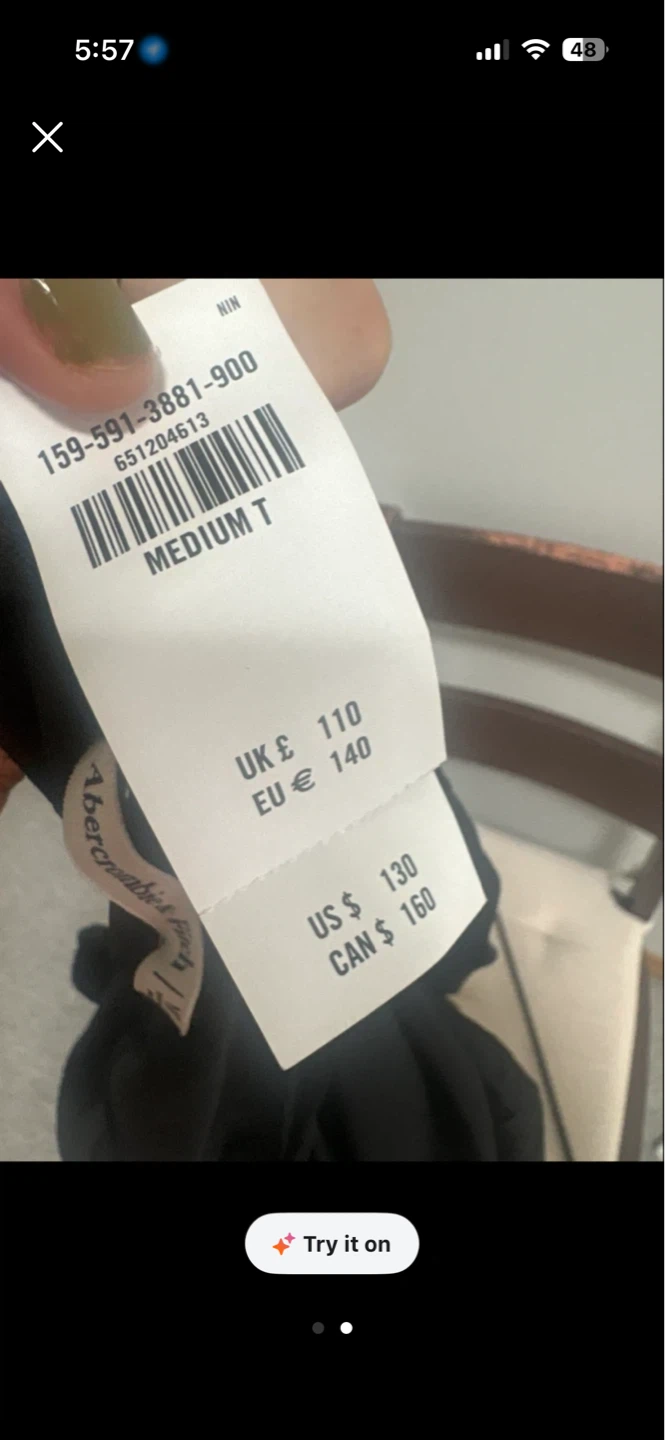 Abercrombie & Fitch Black Ruched Midi Dress - photo 2
