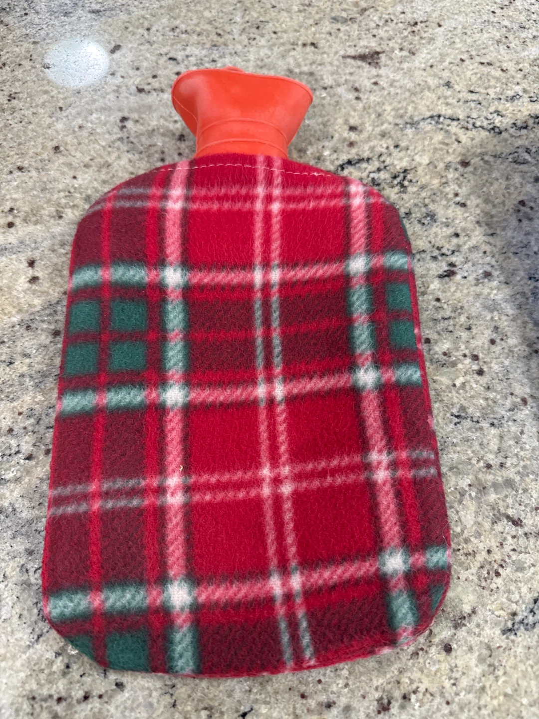 Red Plaid Hot Water Bottle