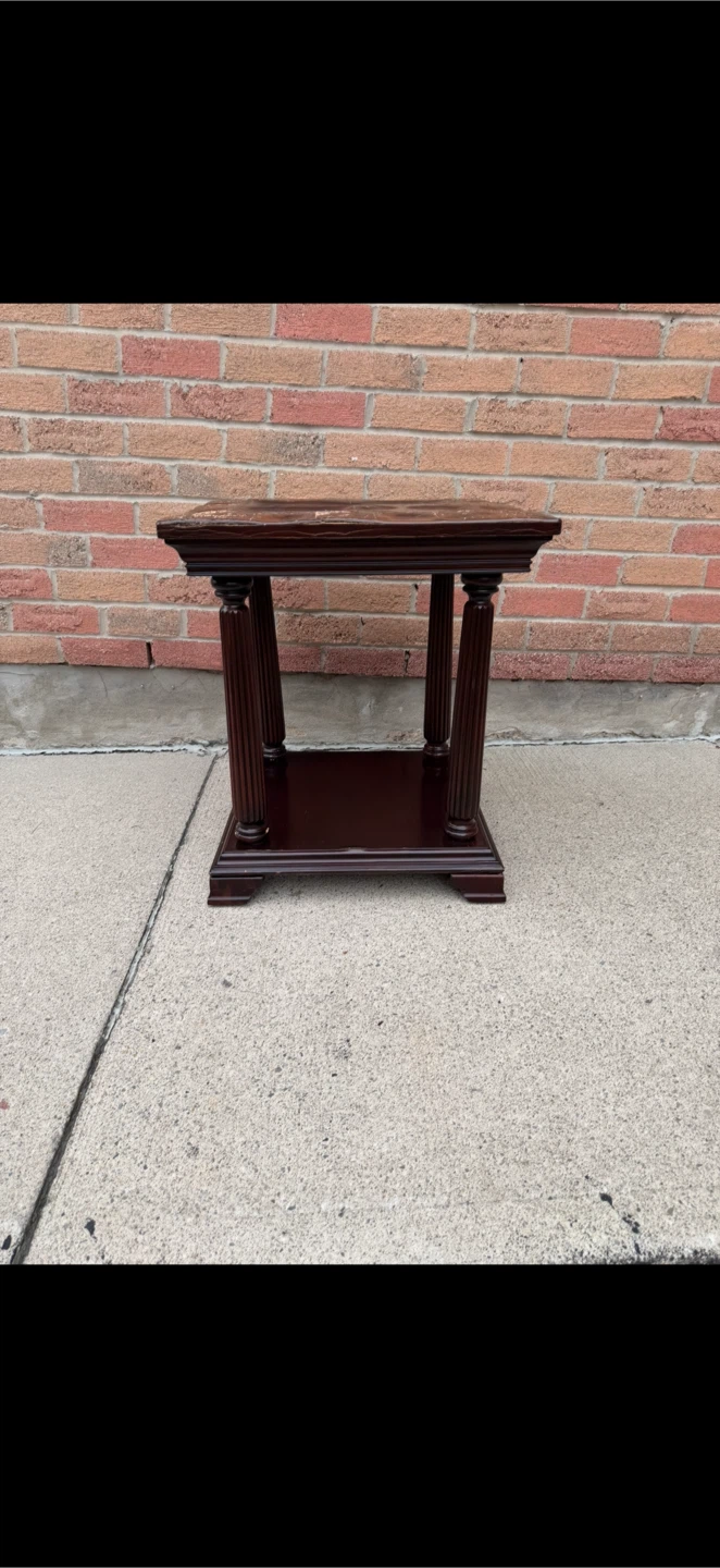Dark Wood Side-Table - photo 3