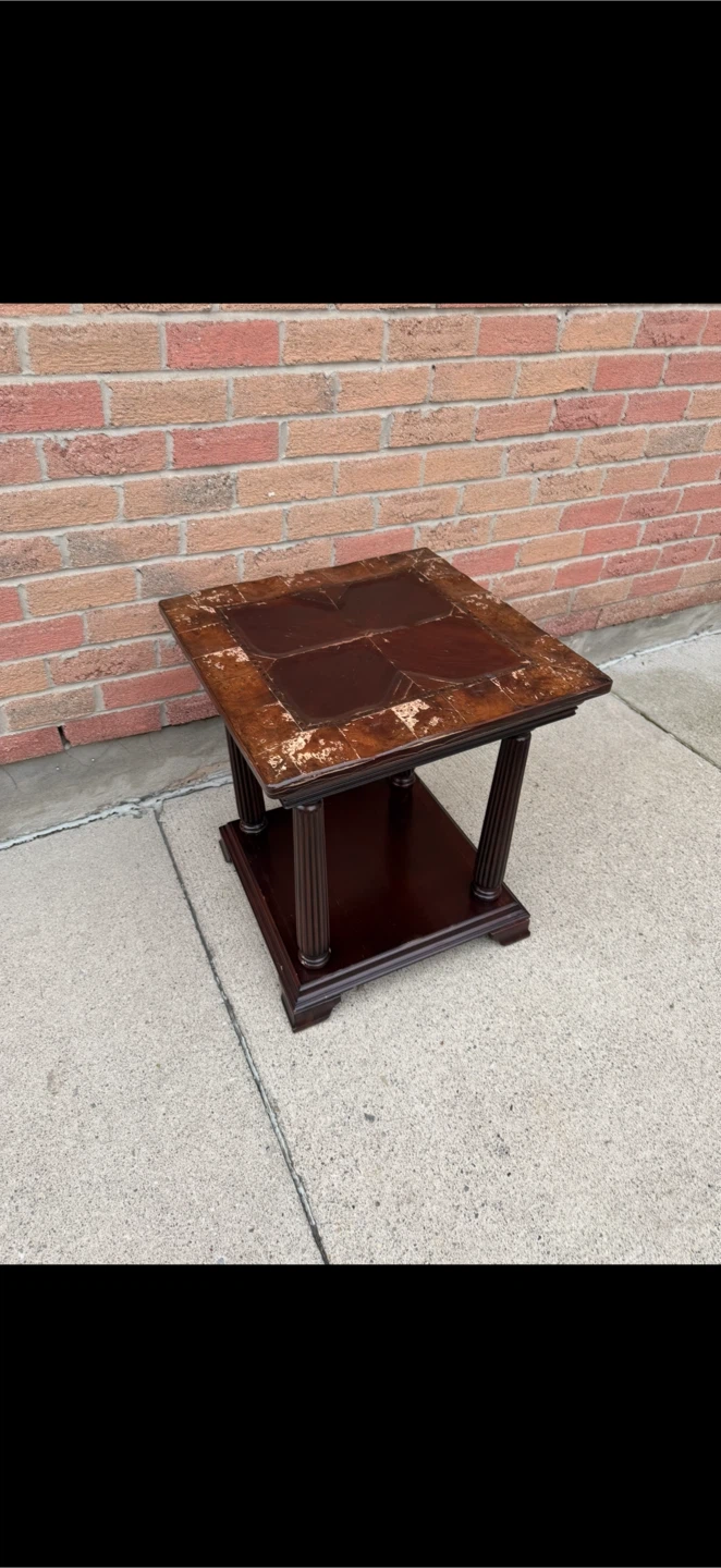 Dark Wood Side-Table - photo 4