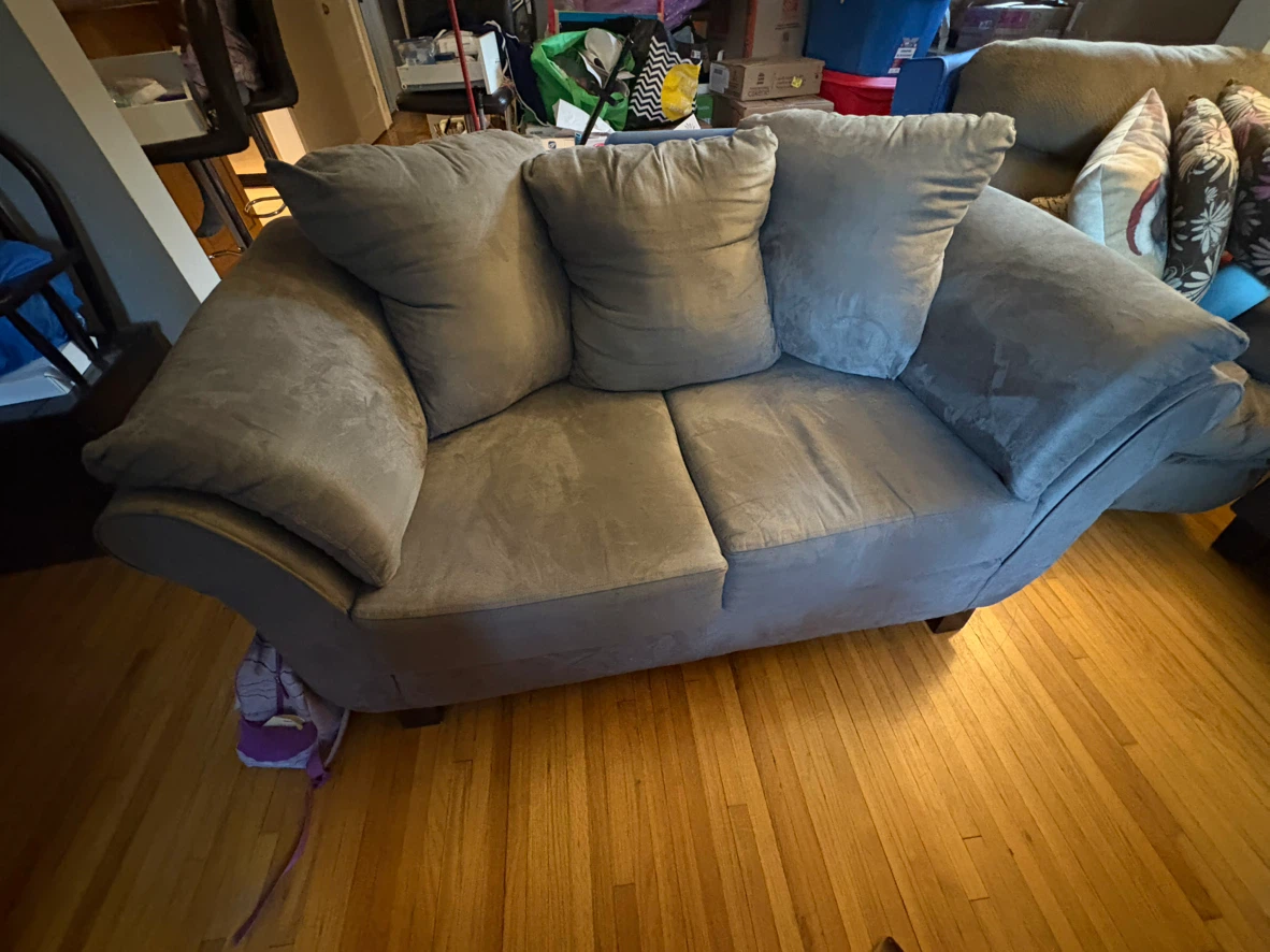 Grey Loveseat Sofa - photo 2