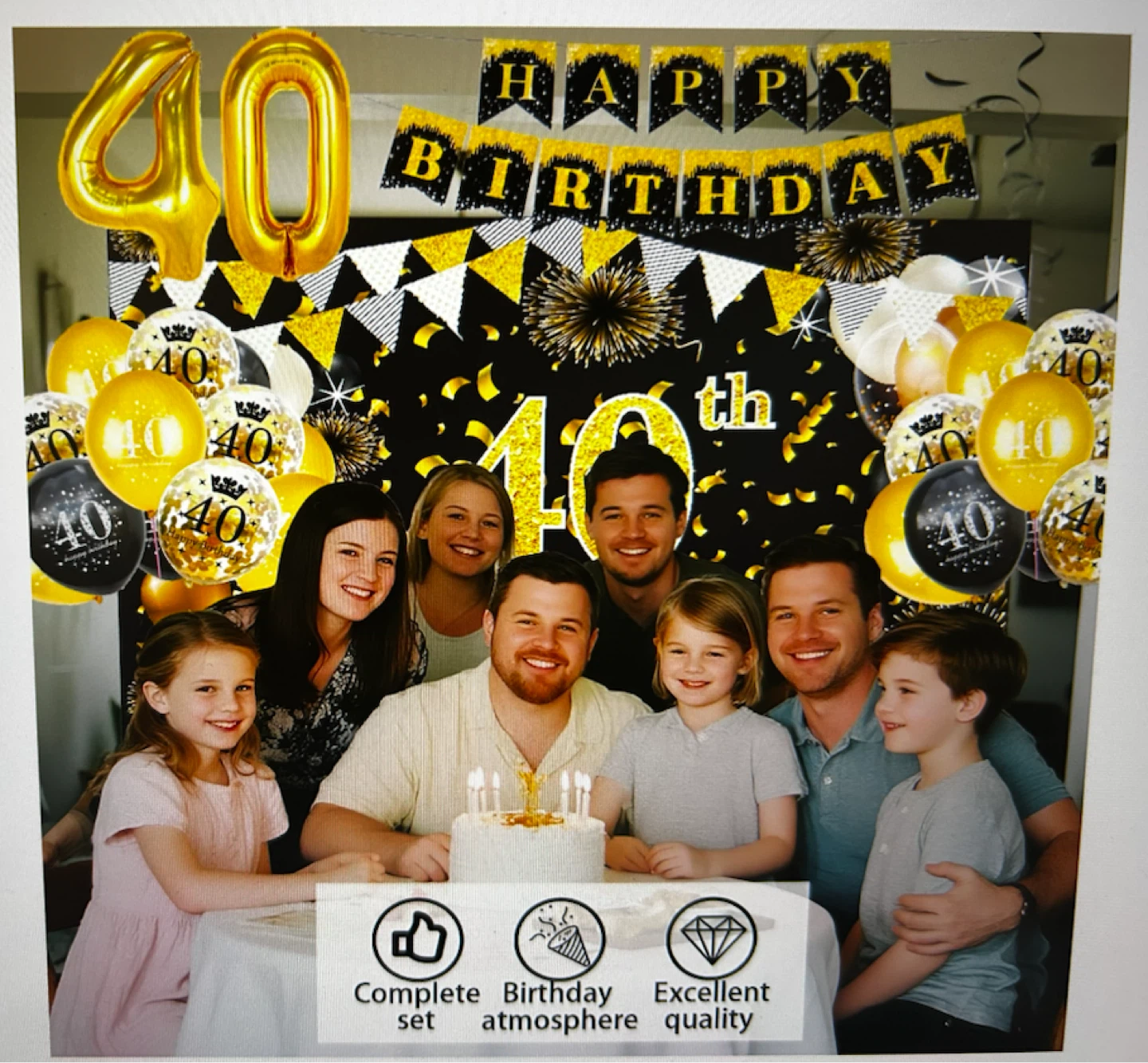 40th Birthday Party Decoration Set - photo 4