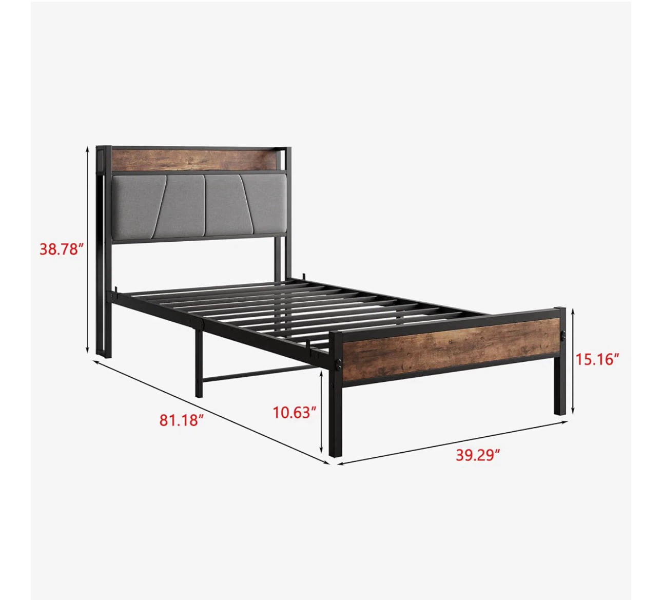 Twin bed with mattress- almost new - photo 2