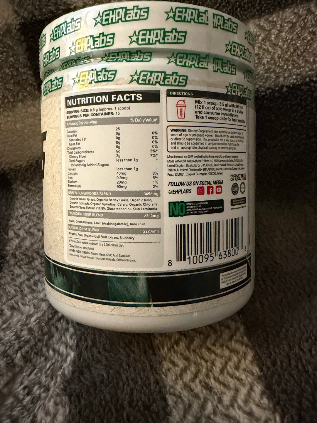 EHP Labs OxyGreens Daily Super Greens Strawberry Margarita - photo 2