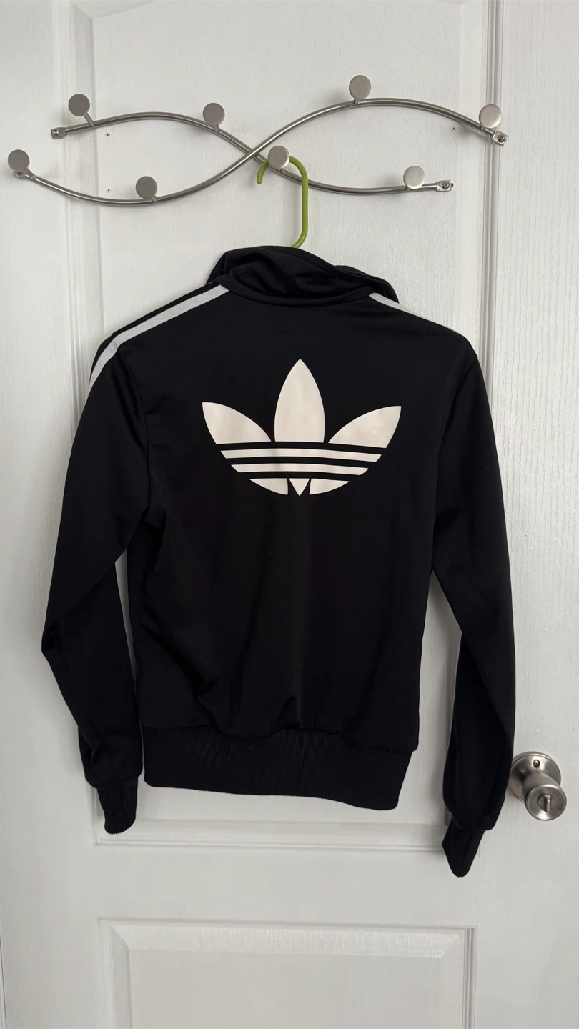 Adidas Black Track Jacket Trefoil Logo - photo 2
