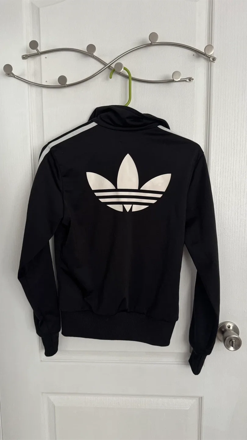 Adidas Black Track Jacket Trefoil Logo - photo 2