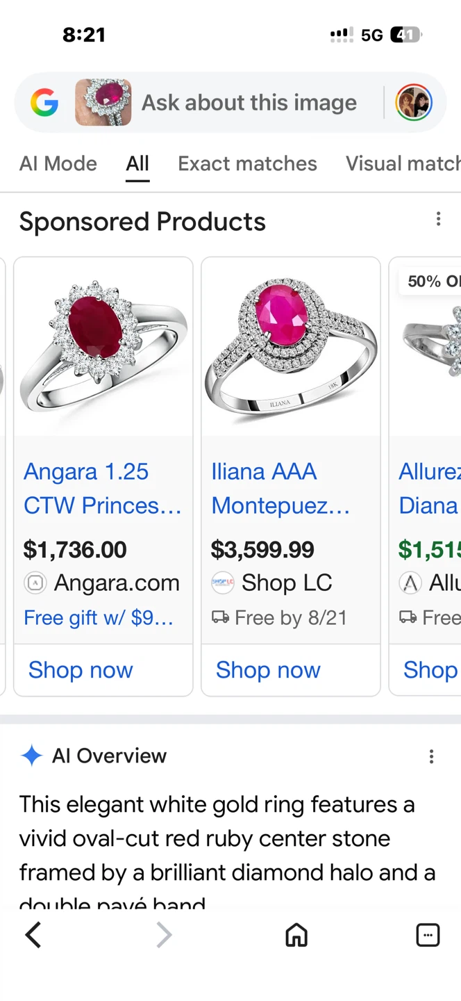 18k White Gold Ruby and Diamond Ring - photo 3
