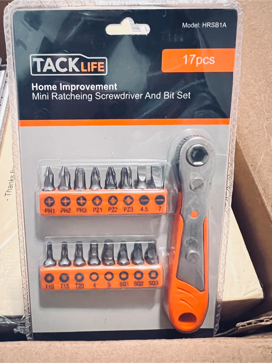 Brand New 1/4" Mini Ratchet Screwdriver Set 17 Pcs - Tacklife