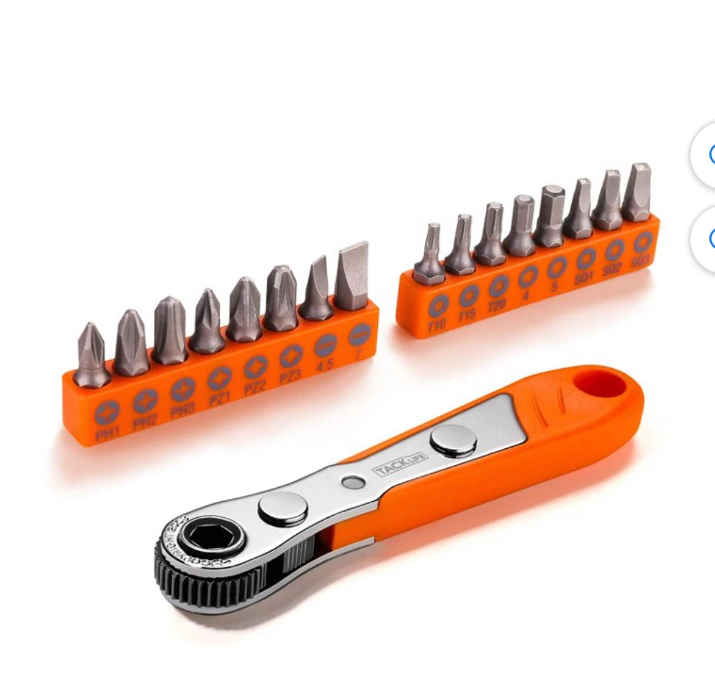 Brand New 1/4" Mini Ratchet Screwdriver Set 17 Pcs - Tacklife - photo 2