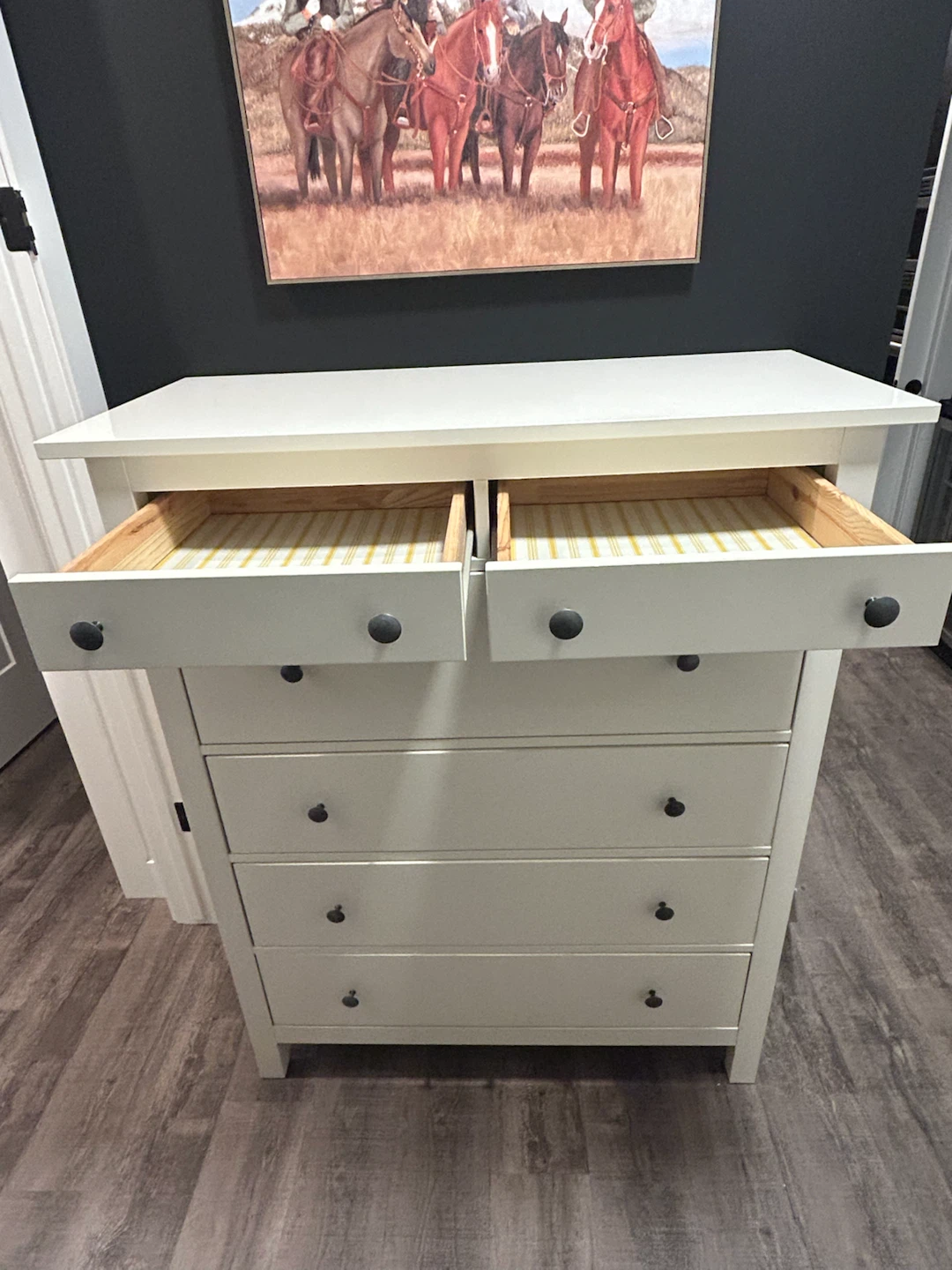 IKEA HEMNES Tall white dresser with 6 drawers - photo 2