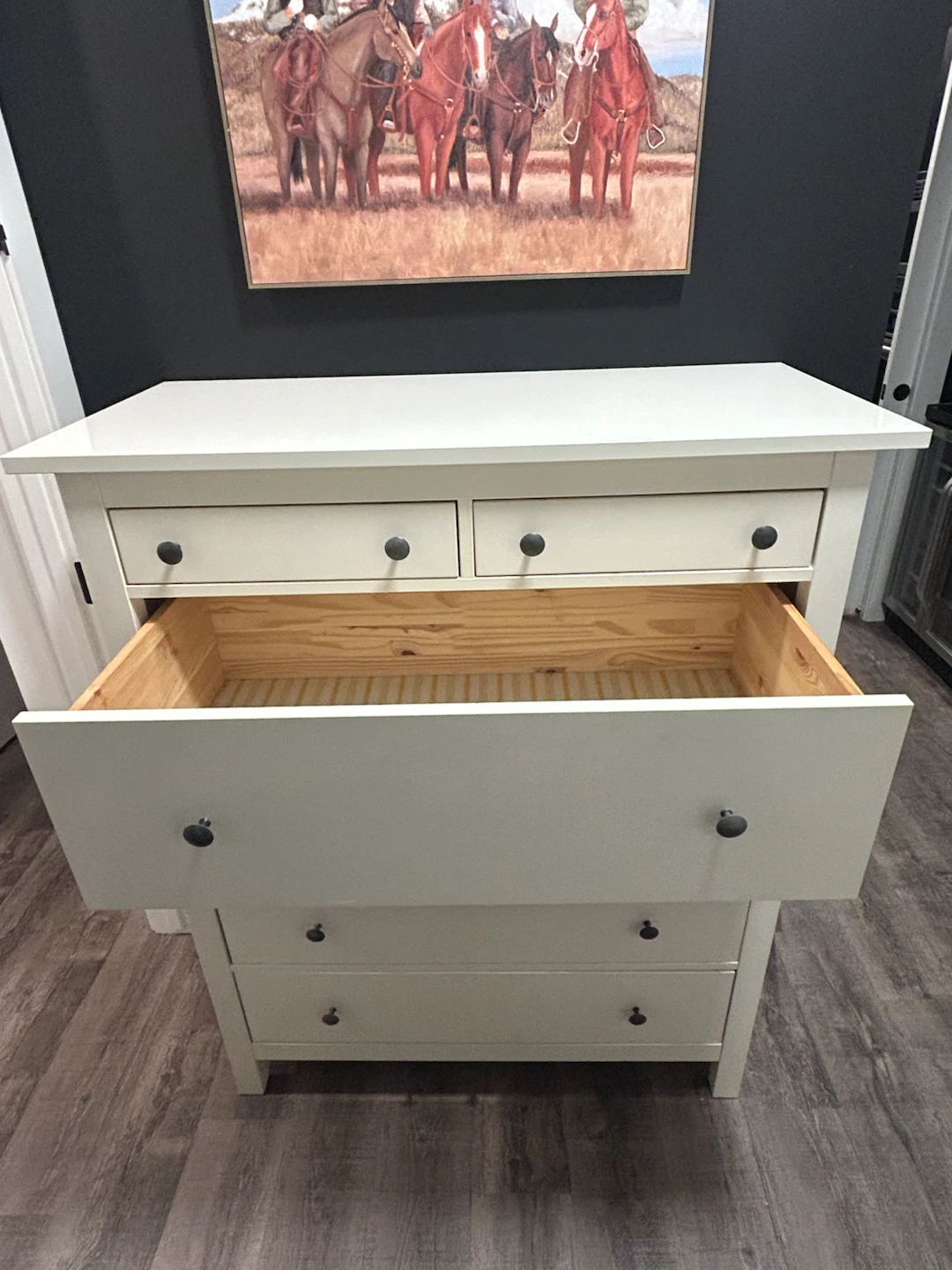 IKEA HEMNES Tall white dresser with 6 drawers - photo 3