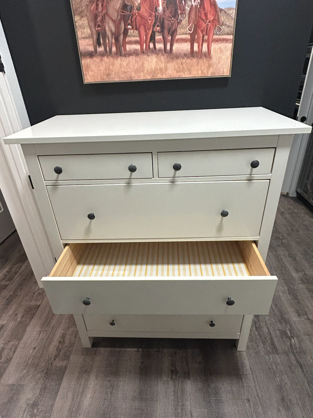 IKEA HEMNES Tall white dresser with 6 drawers - photo 4