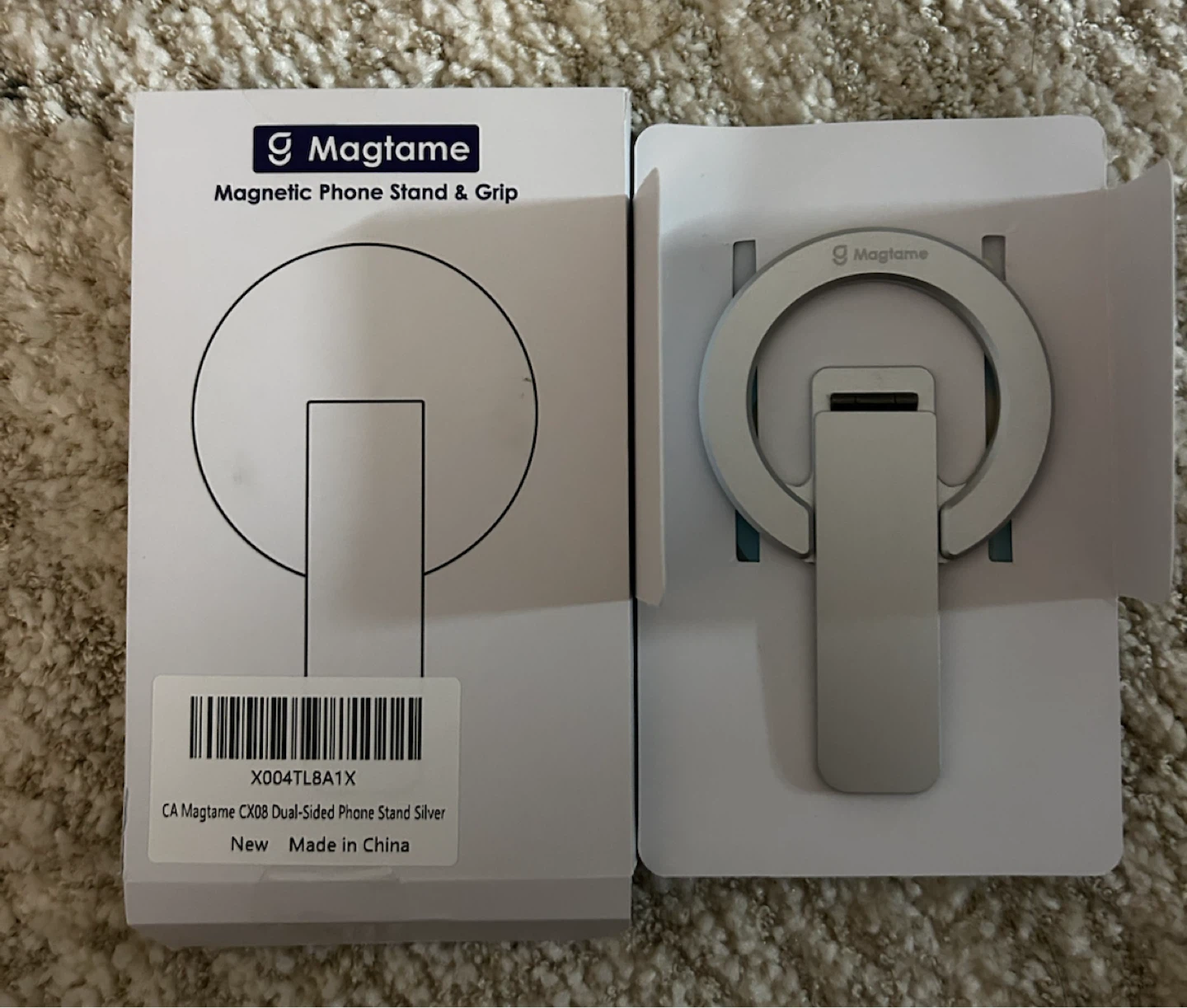MagTame Magnetic Phone Stand & Grip Silver - photo 2