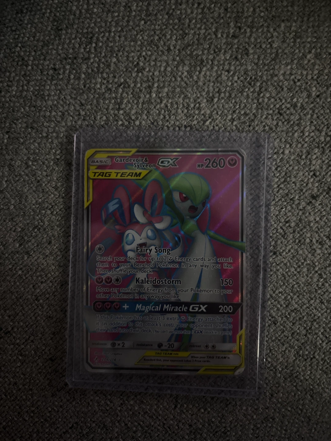Pokémon Gardevoir & Sylveon GX Tag Team Card