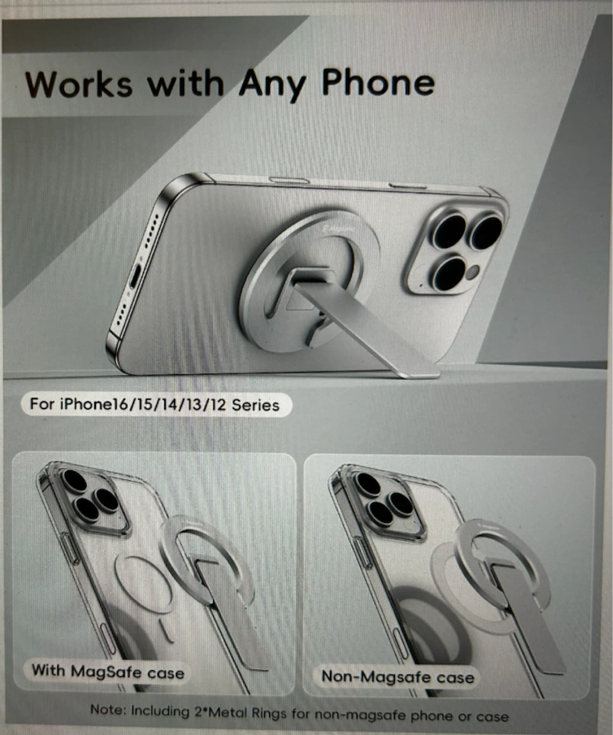 MagTame Magnetic Phone Stand & Grip Silver - photo 5