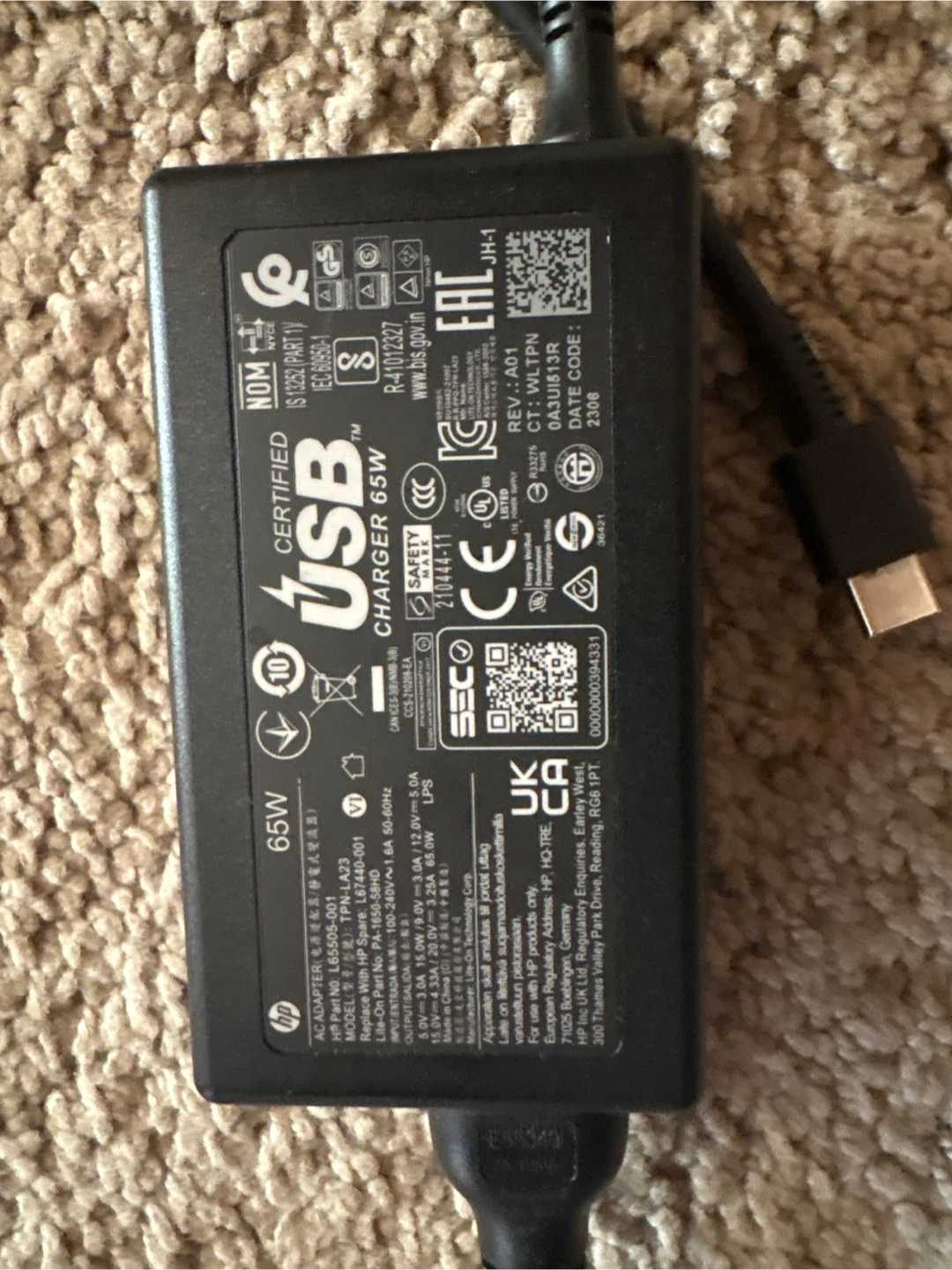 USB-C Laptop Charger 65W - photo 2