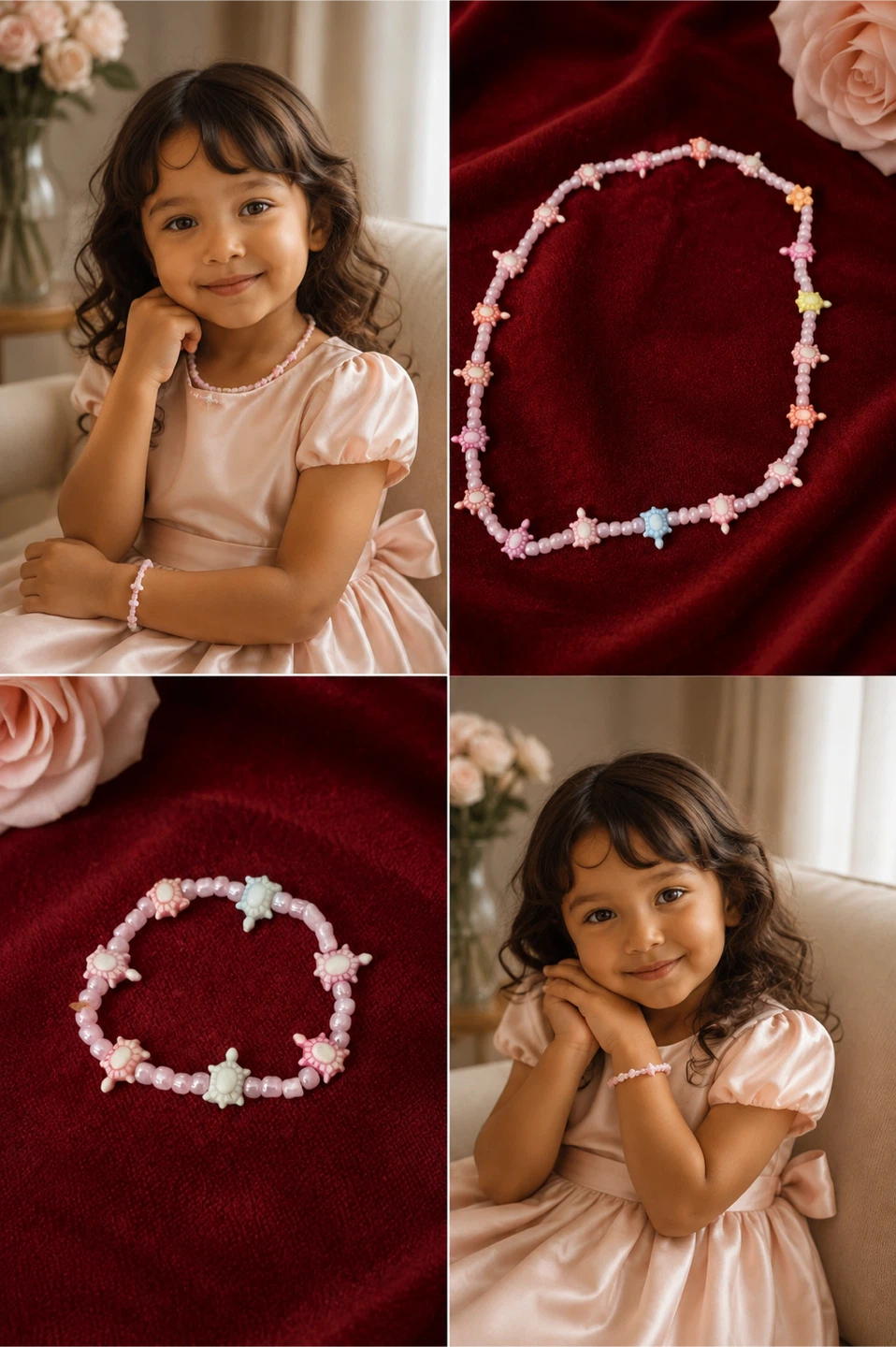 Beaded Necklace and Bracelet Set