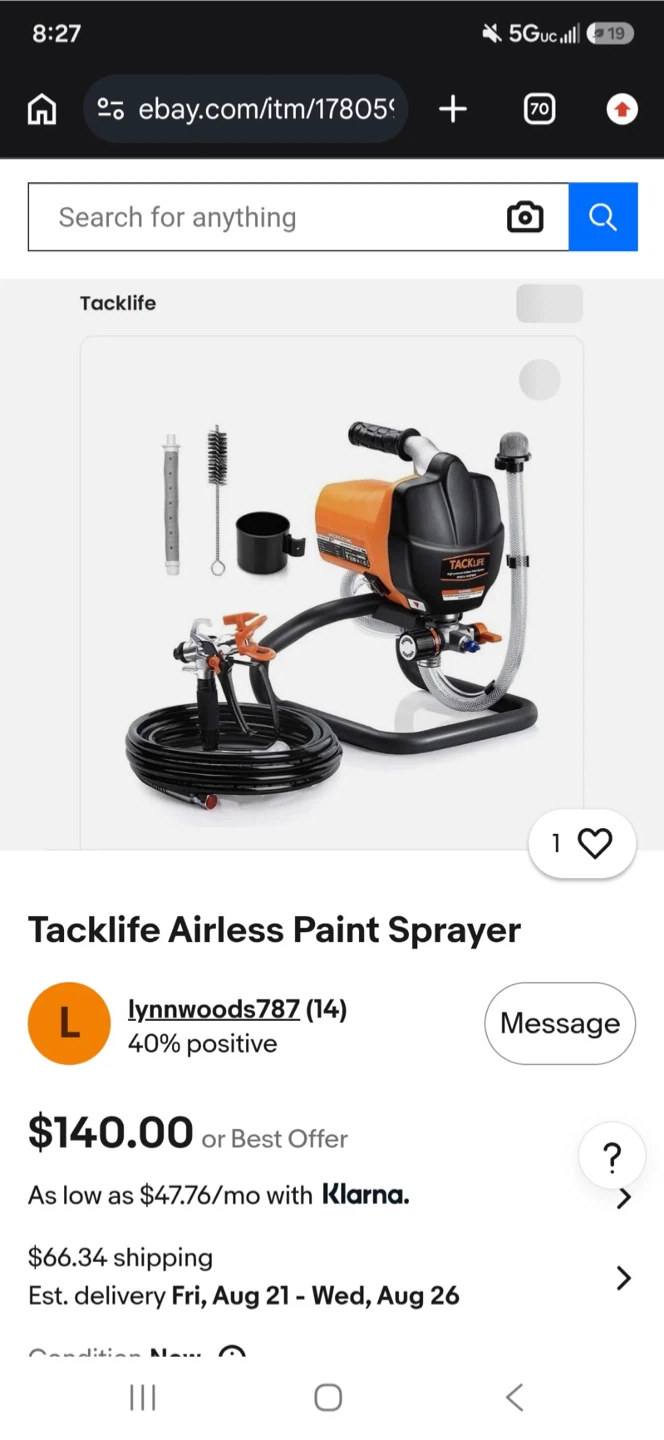 Tacklife Airless Paint Sprayer