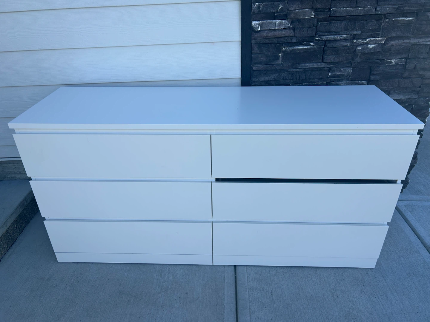 IKEA MALM white dresser 6 big drawers