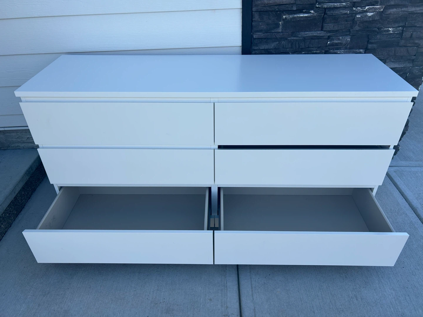 IKEA MALM white dresser 6 big drawers - photo 4