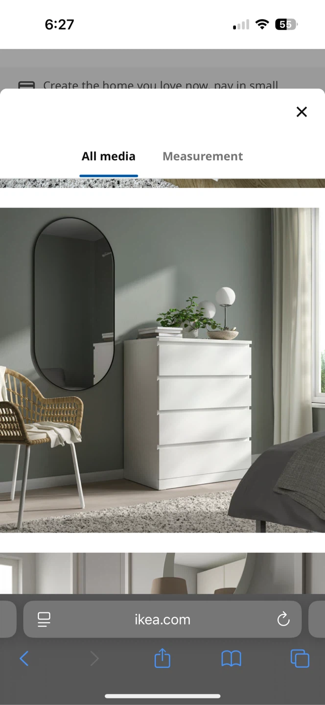IKEA MALM 4-drawer dresser, white - photo 5