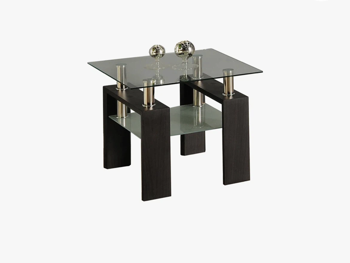 Modern Glass Coffee Table with Cream Base - photo 3