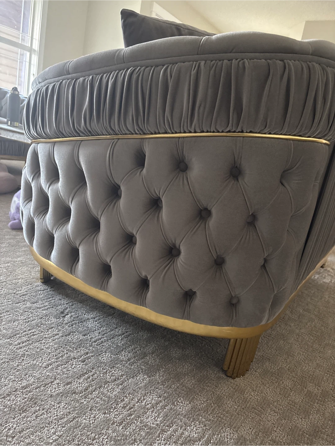 Marble Top Coffee Table with Gold Base - photo 4