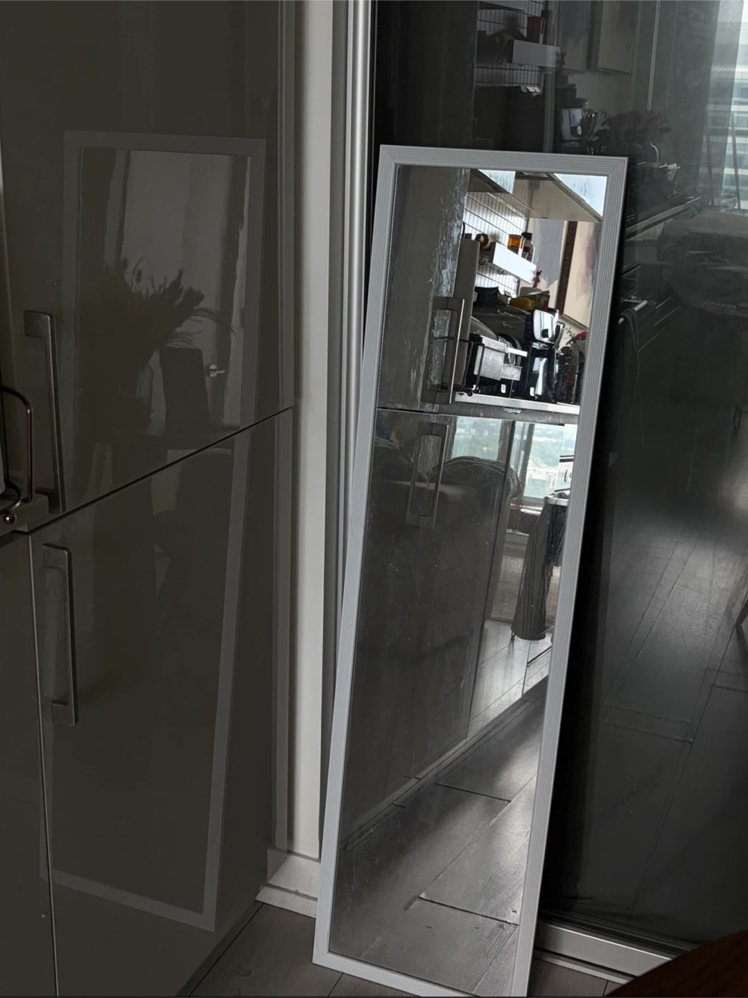Full Length Mirror with White Frame
