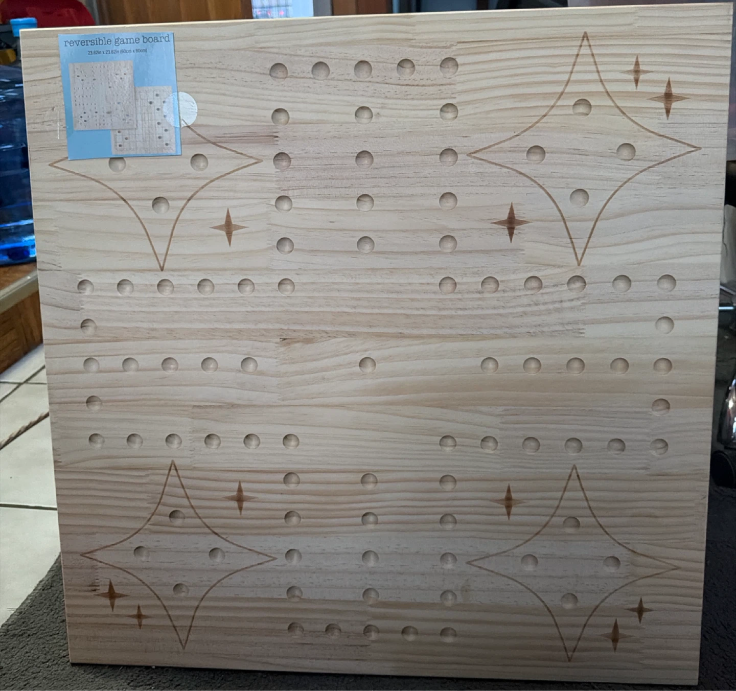 Reversible Wooden Game Board