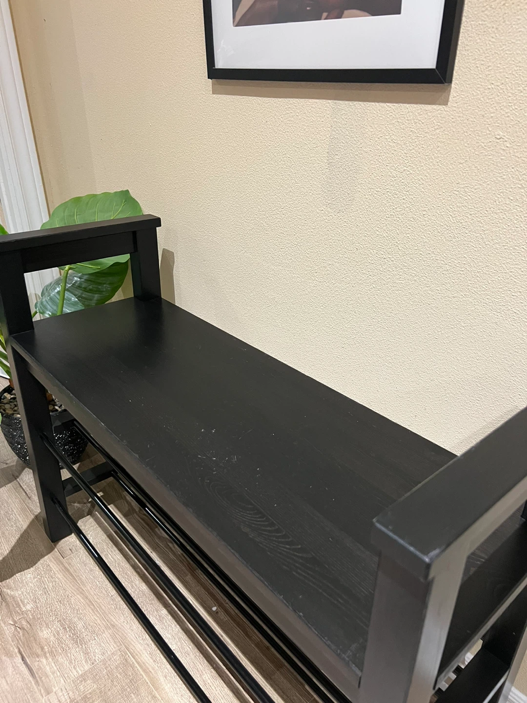 IKEA HEMNES Bench with Shoe Storage – Black-Brown - photo 2