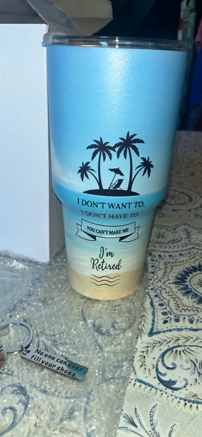 Retirement Tumbler with Keychain - photo 3