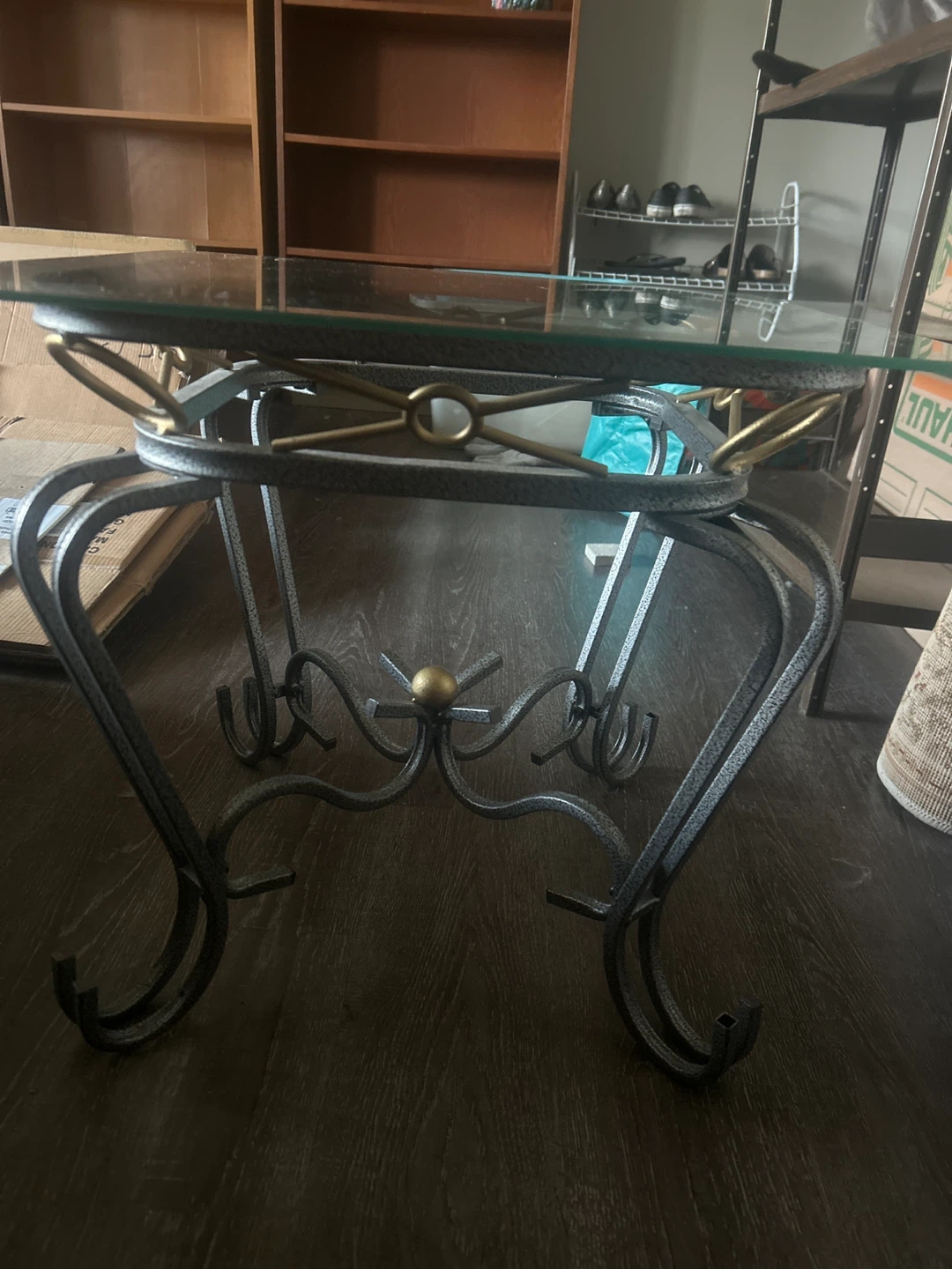 Glass Top Side Table