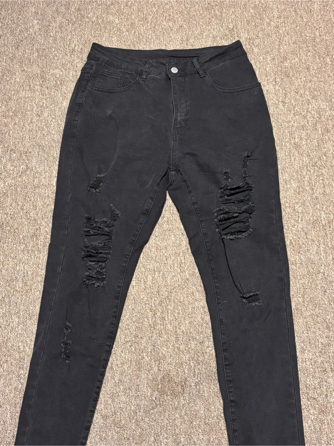 Black Distressed Jeans