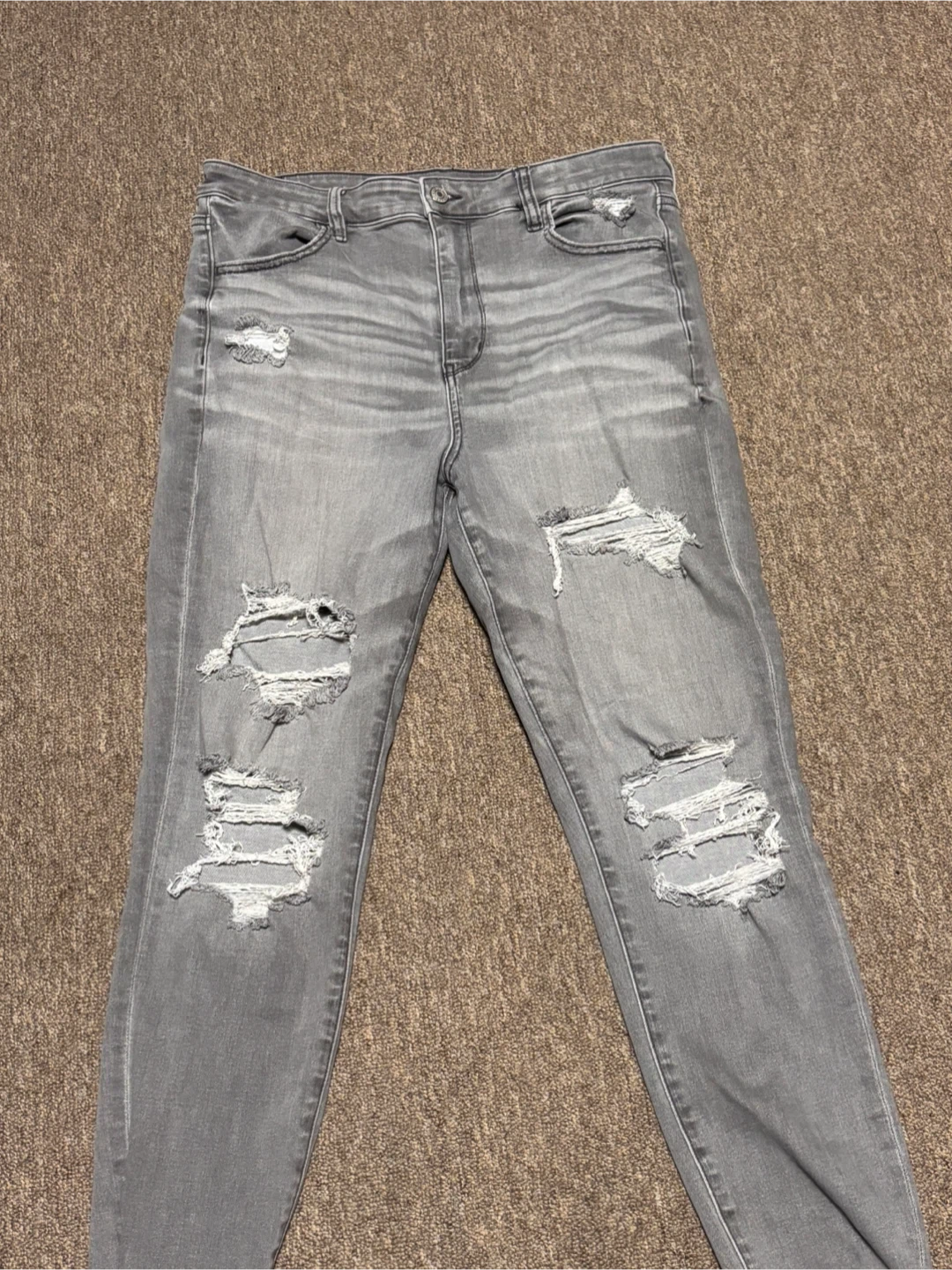 American Eagle Grey Ripped Jeans