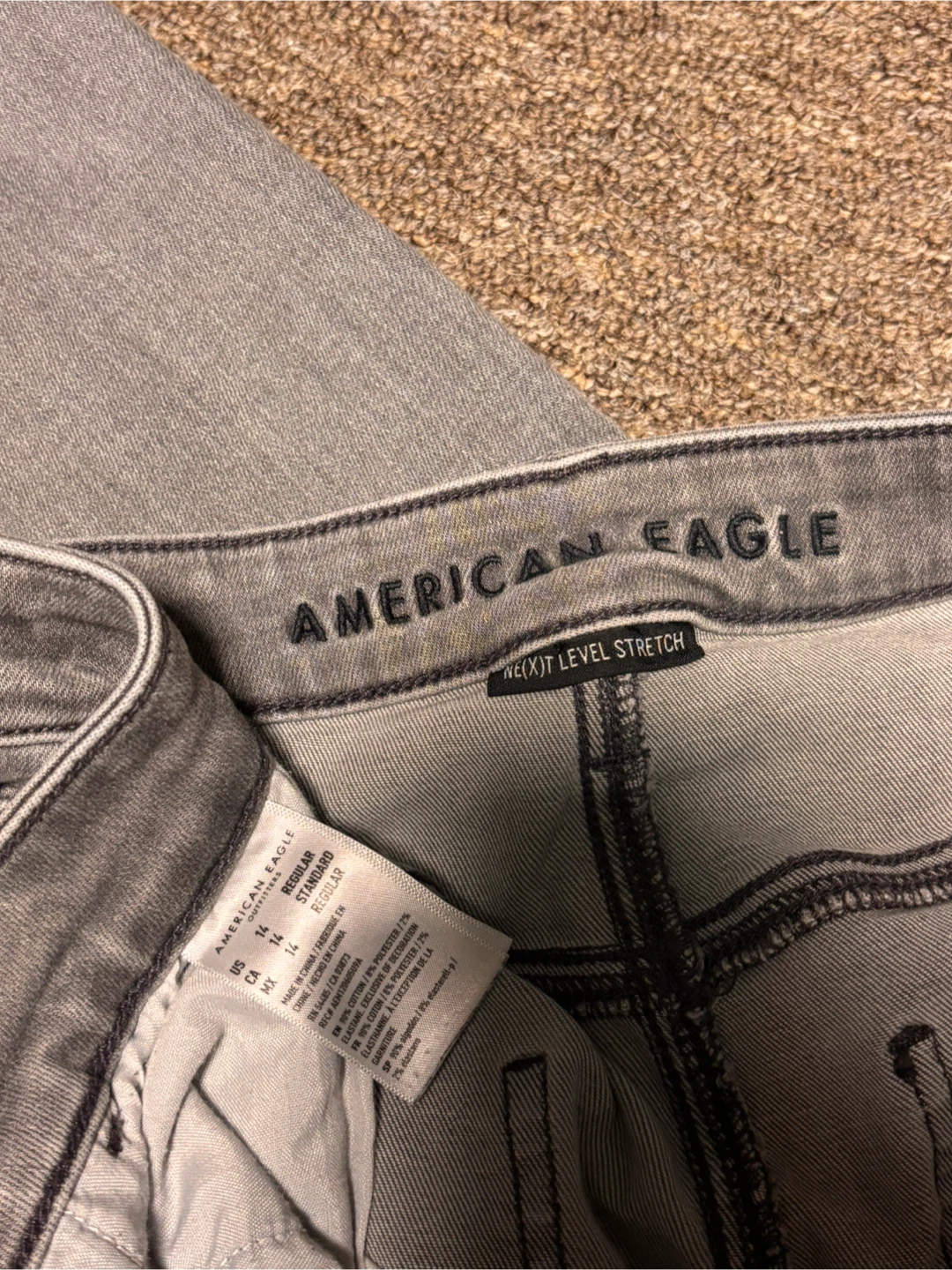 American Eagle Grey Ripped Jeans - photo 3