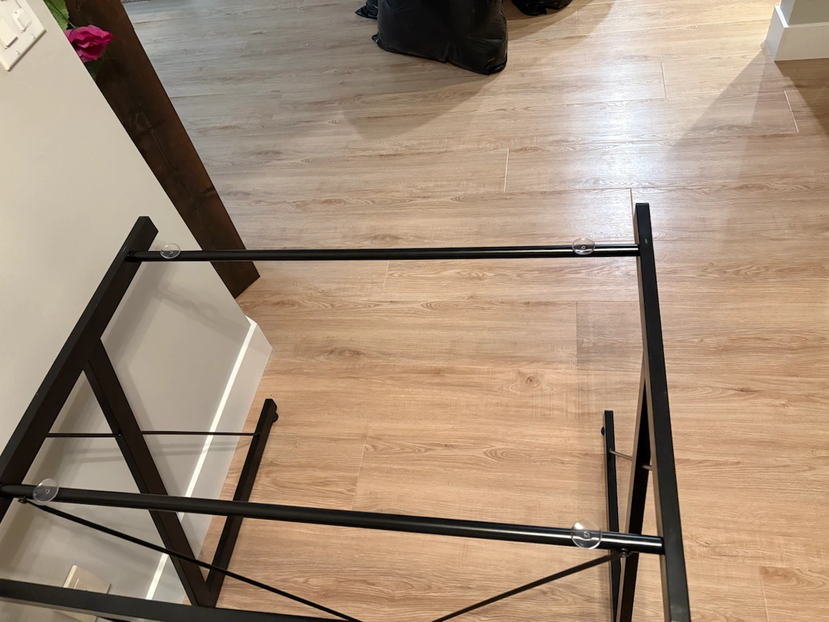 Glass top computer desk - photo 3