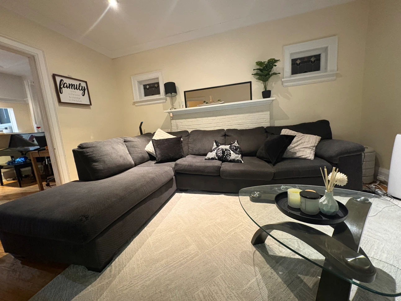 Dark Grey Sectional Sofa - photo 2