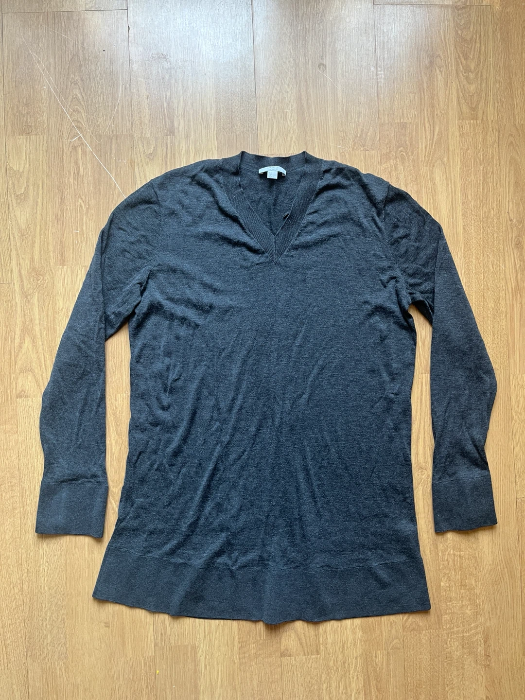 COS Grey V-Neck Sweater
