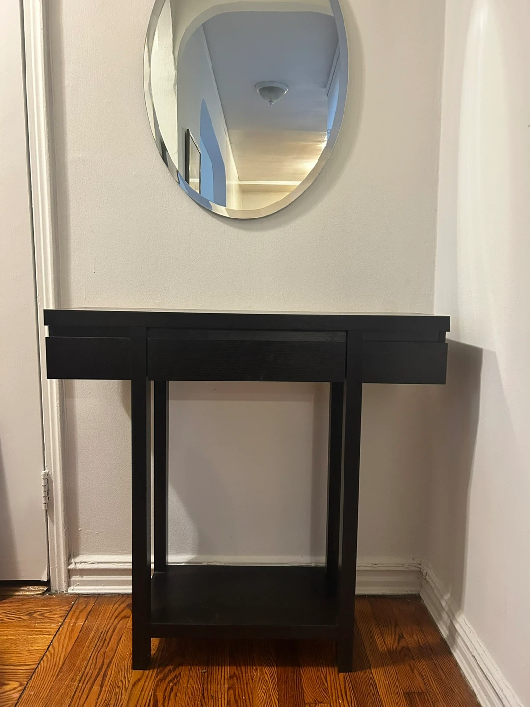 Dark Brown Console Table with Drawer
