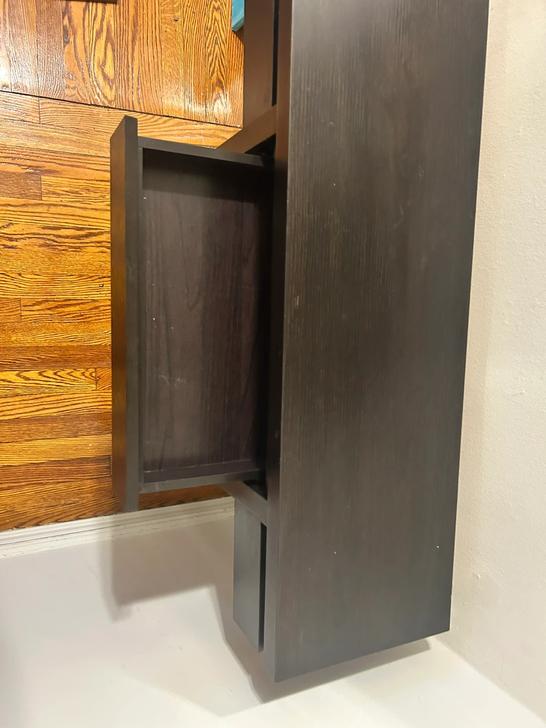 Dark Brown Console Table with Drawer - photo 5