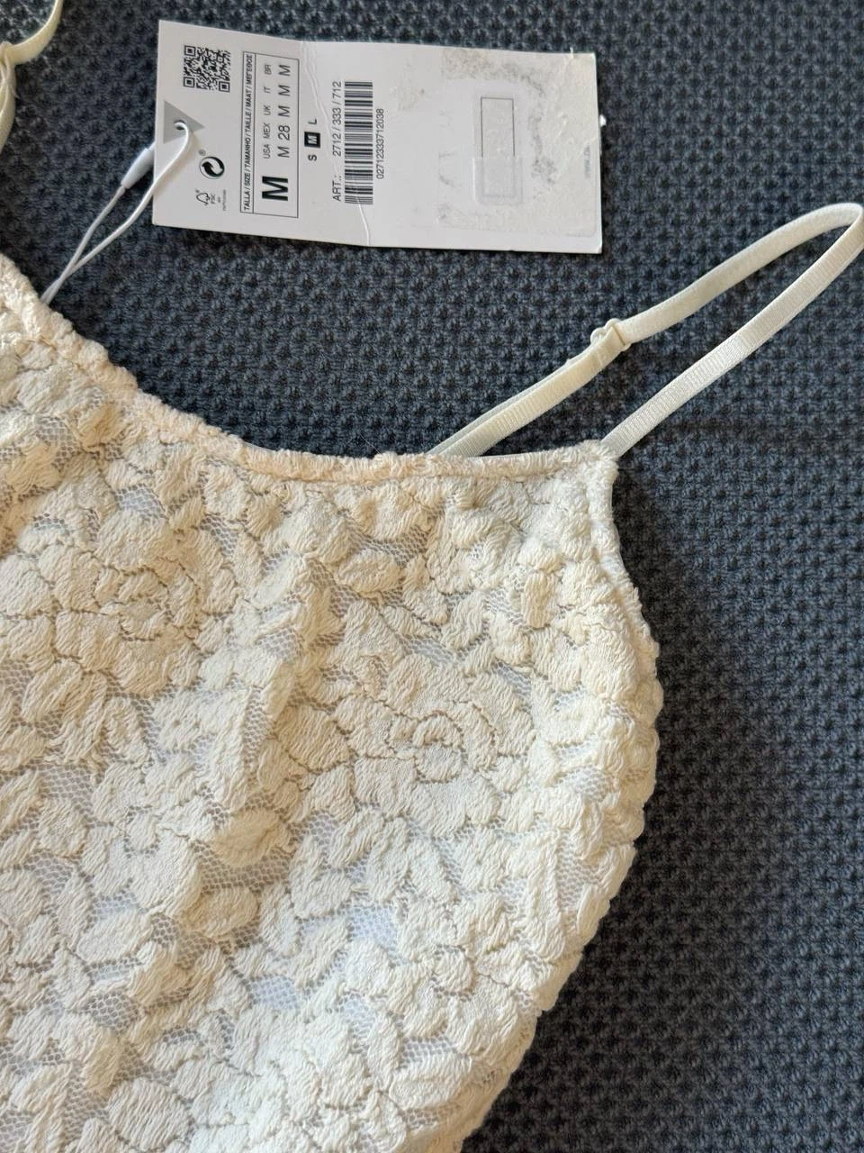 ZARA Cream Lace Bodysuit – Size M - photo 5